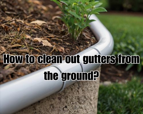 Blocked gutter along roof edge.