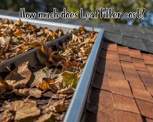 a roof gutter with Leaffilter