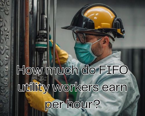 a utility worker working carefully while wearing his complete PPE