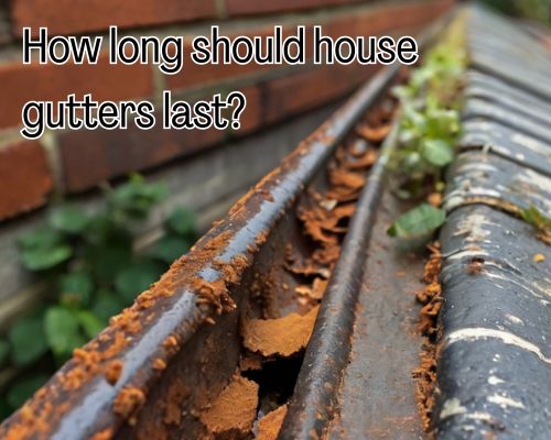 an old and rusty guttering